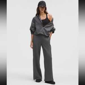 NWT Lululemon Scuba Mid Rise Wide-Leg Waffle Pant- Sz Large